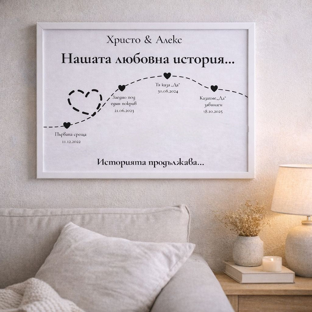 Подарък за Свети Валентин - „Нашата любовна история“,