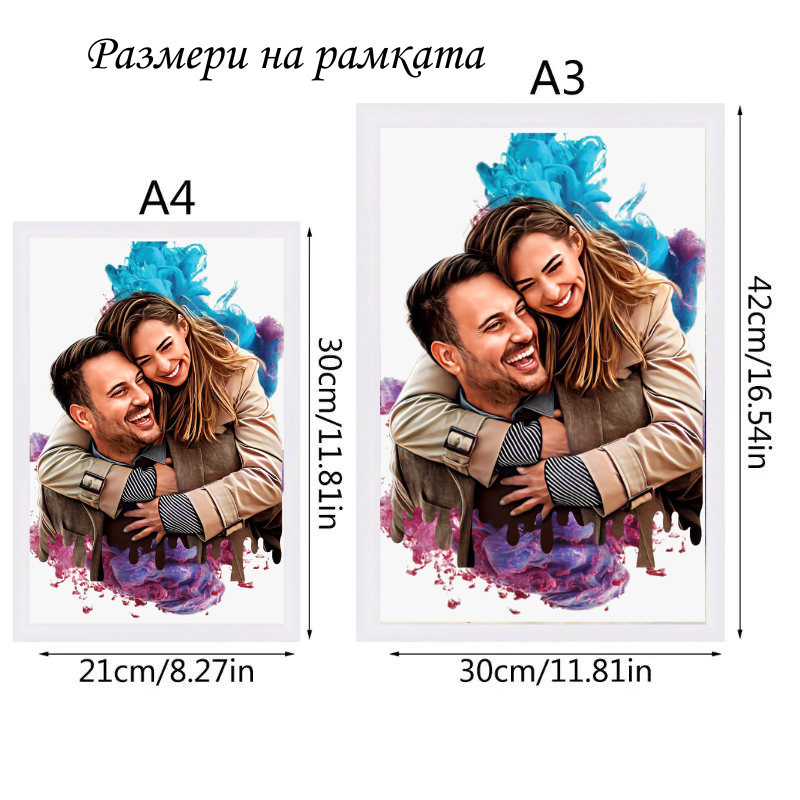 Цветен облак - портрет по Ваша снимка