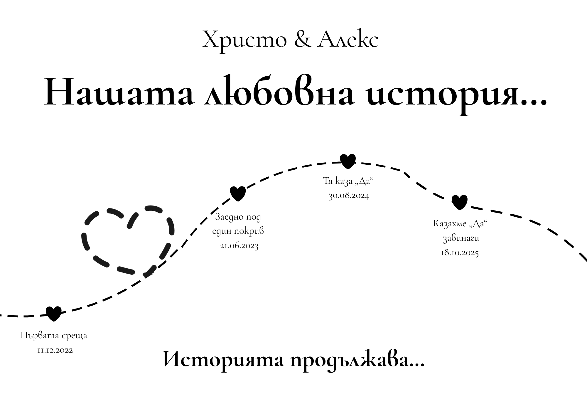 Подарък за Свети Валентин - „Нашата любовна история“,