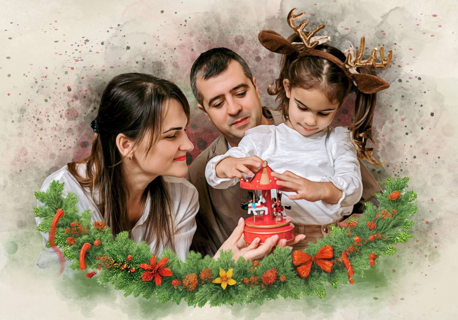 Коледен портрет - венец