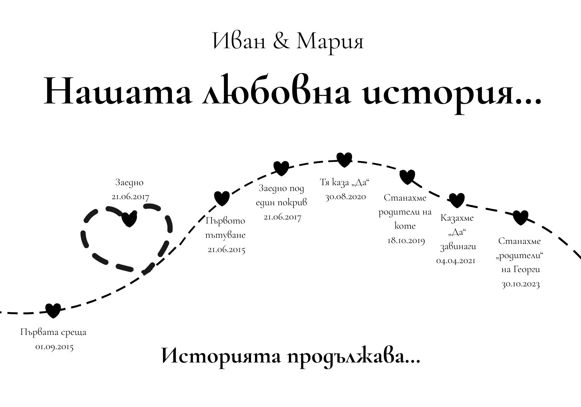 Подарък за Свети Валентин - „Нашата любовна история“,